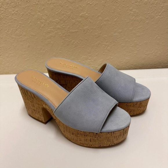 KATE SPADE NEW YORK Ibiza Slip-On Platform Wedge Sandals Size 10 – Excellent - Picture 1 of 8